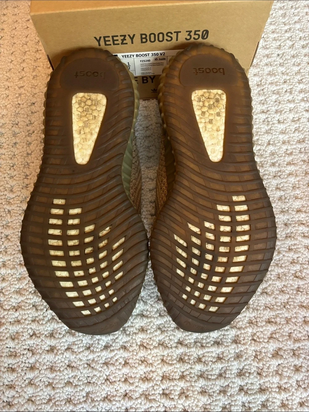 adidas Yeezy Boost 350 V2 Tan Box with Black Print